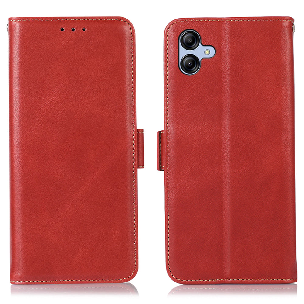For Samsung Galaxy F14 5G RFID Blocking Phone Cover Genuine Cowhide Leather Case with Stand Wallet For Samsung Galaxy F14 5G RFID Blocking Phone Cover Genuine Cowhide Leather Case with Stand Wallet